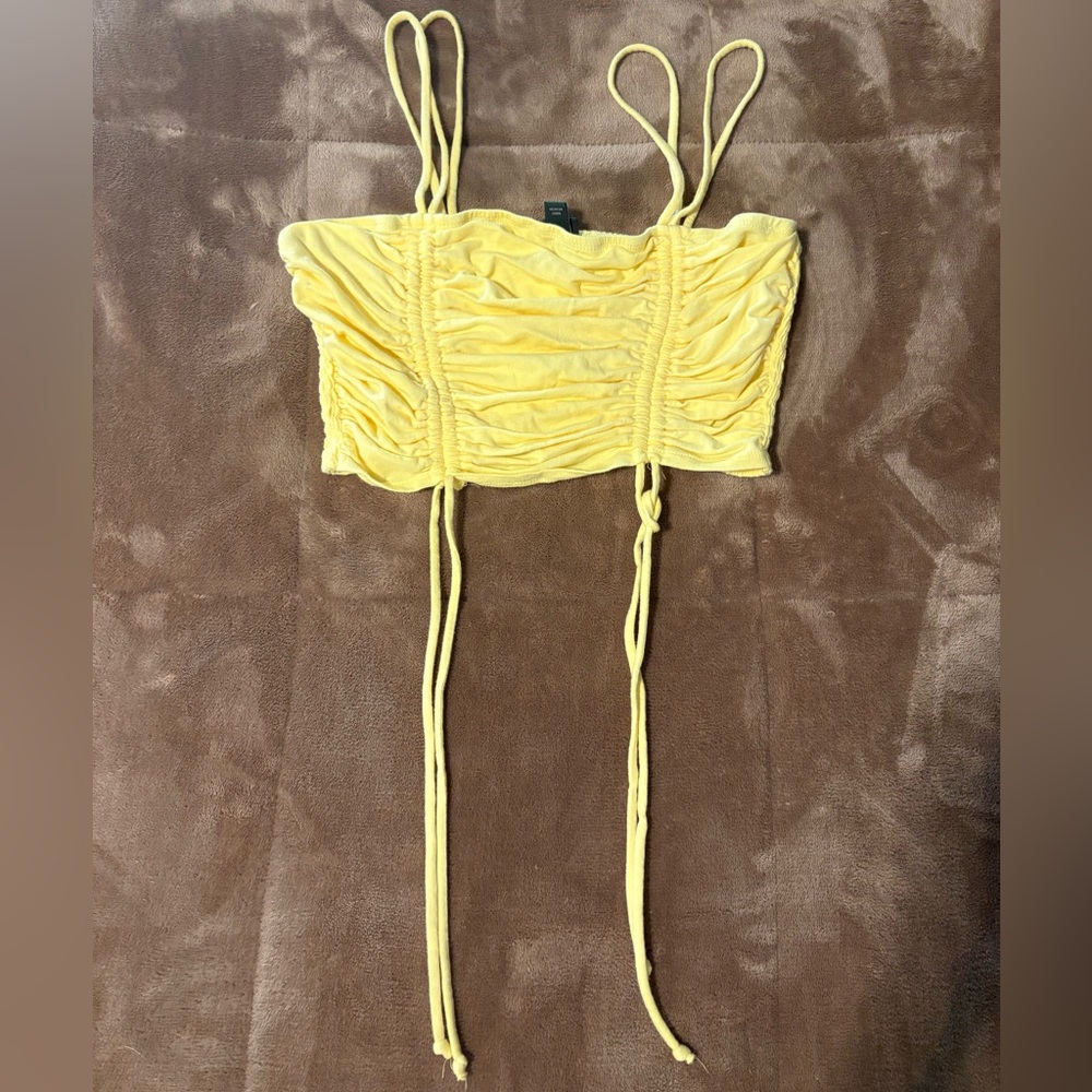 Wild Fable Yellow Ruched Camisole